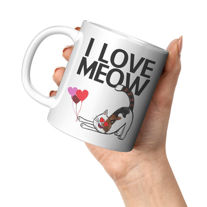 I Love Meow White Mug - TheGivenGet