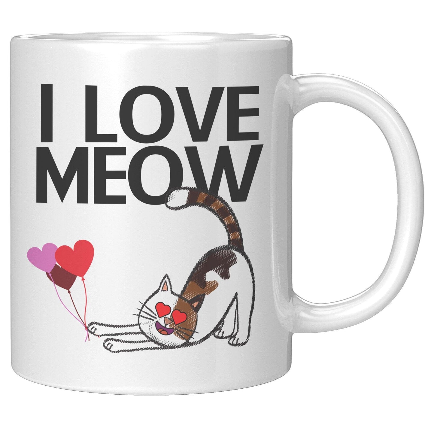 I Love Meow White Mug - TheGivenGet