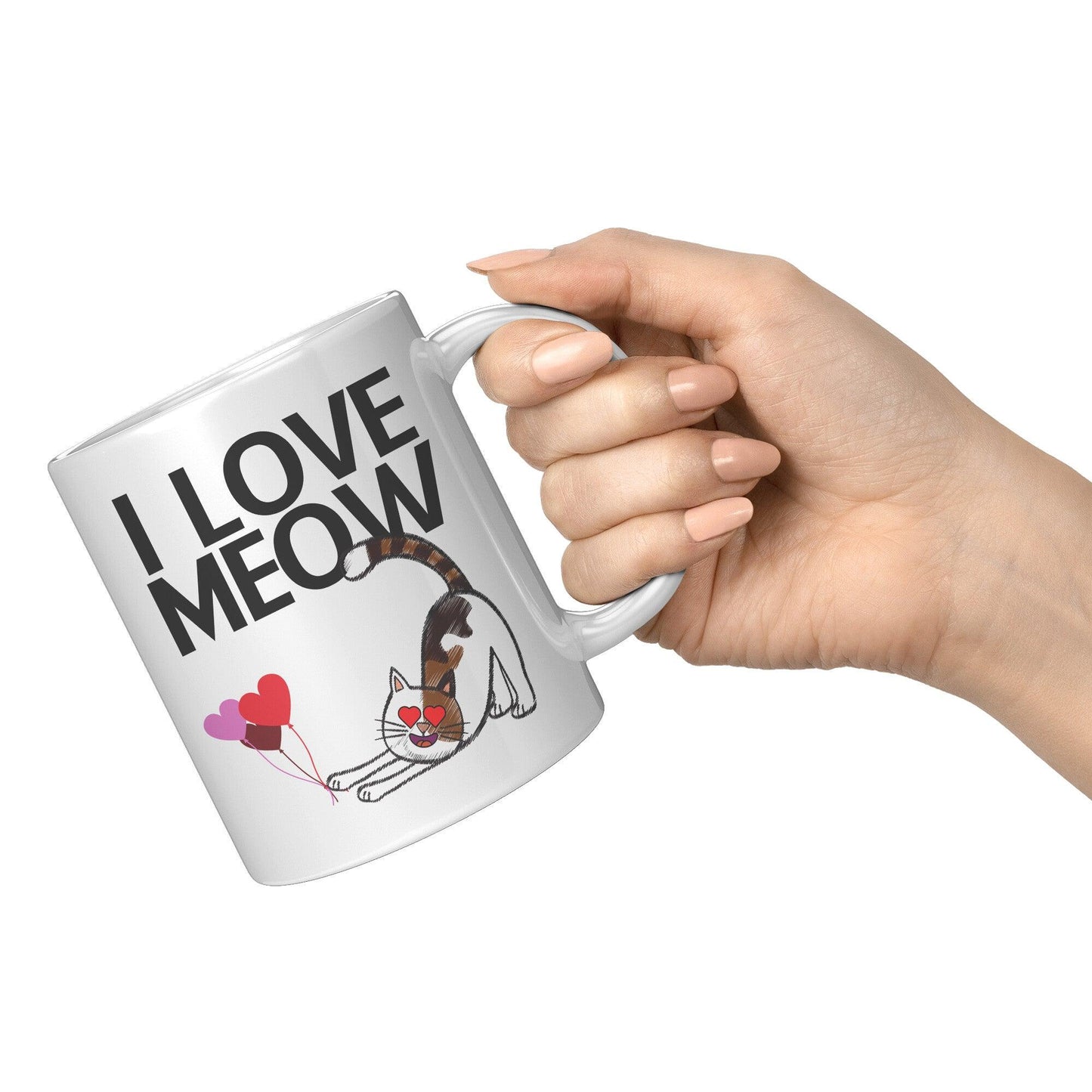 I Love Meow White Mug - TheGivenGet