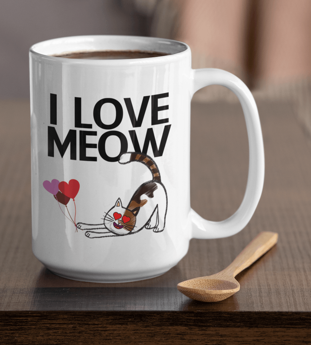 I Love Meow White Mug - TheGivenGet