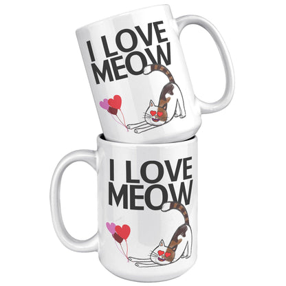 I Love Meow White Mug - TheGivenGet