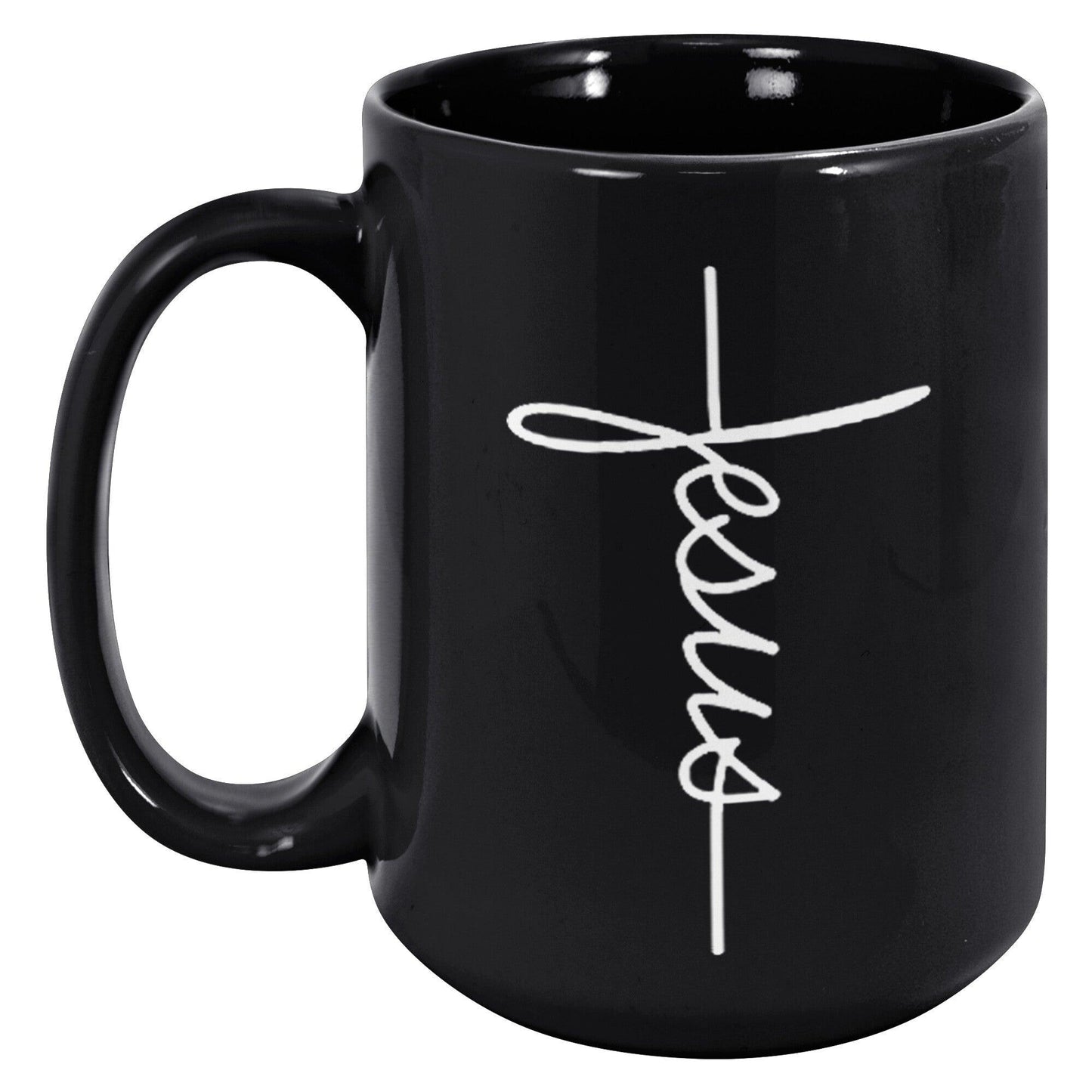 Jesus Cross Sign Black Mug - TheGivenGet