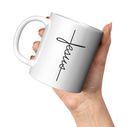 Jesus Cross Sign White Mug - TheGivenGet