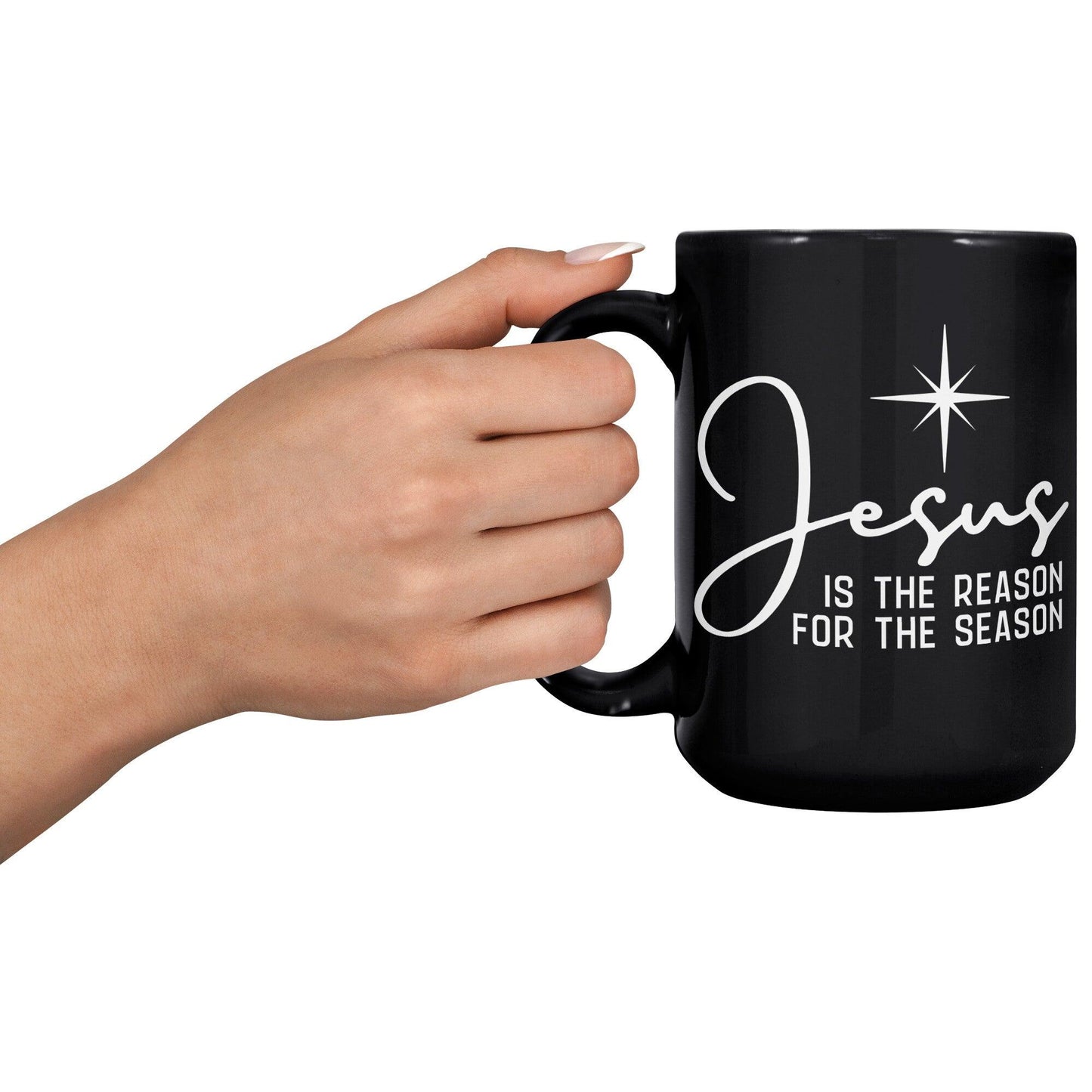 Jesus Is The Reason For The Season Black Mug - TheGivenGet