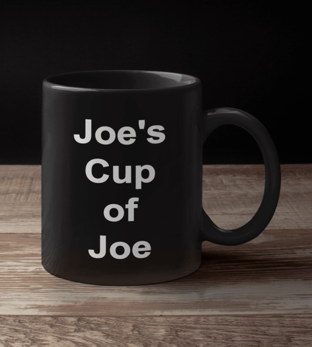 Joe's Cup of Joe Black Mug - TheGivenGet