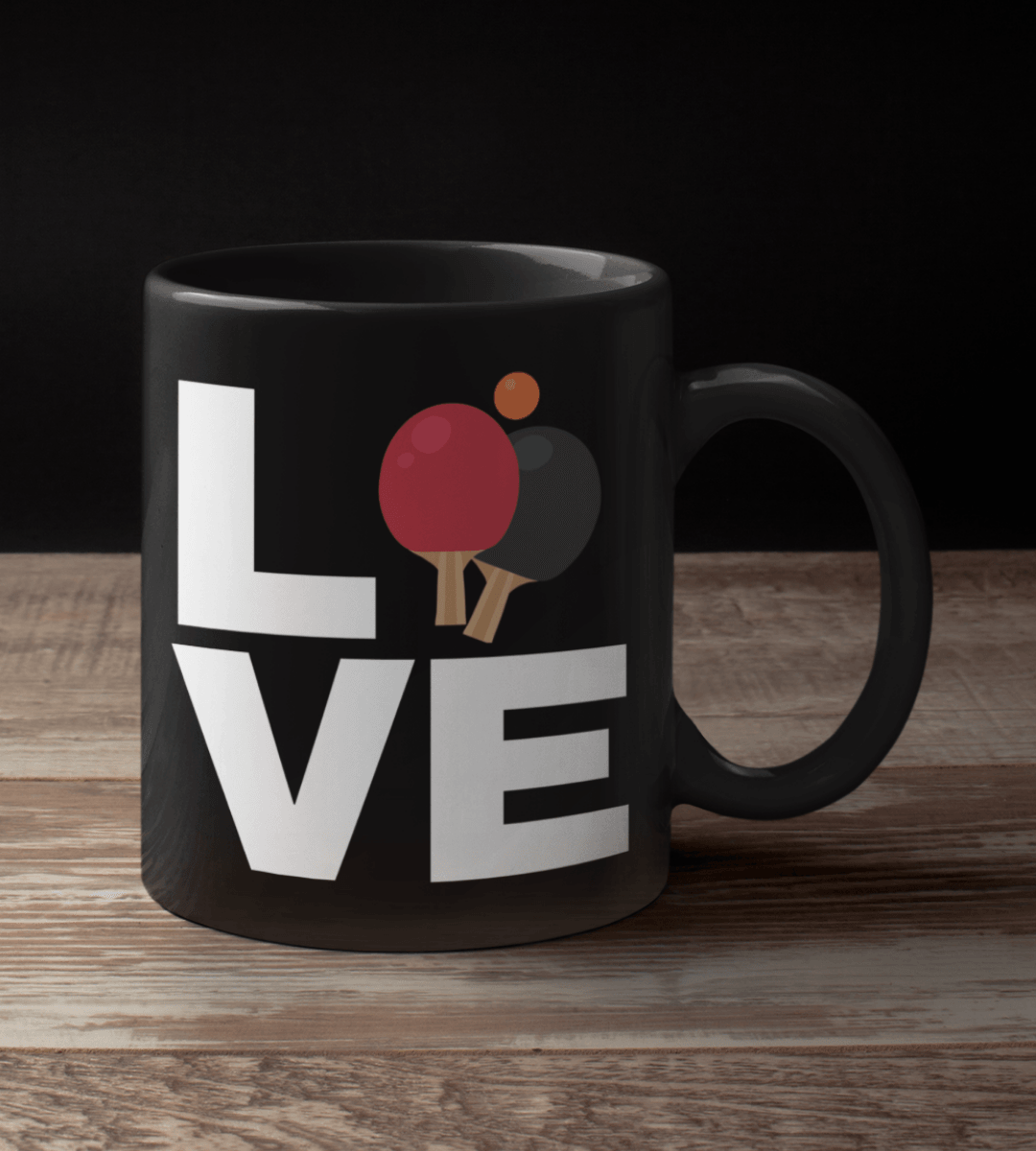 Love Table Tennis Black Mug - TheGivenGet