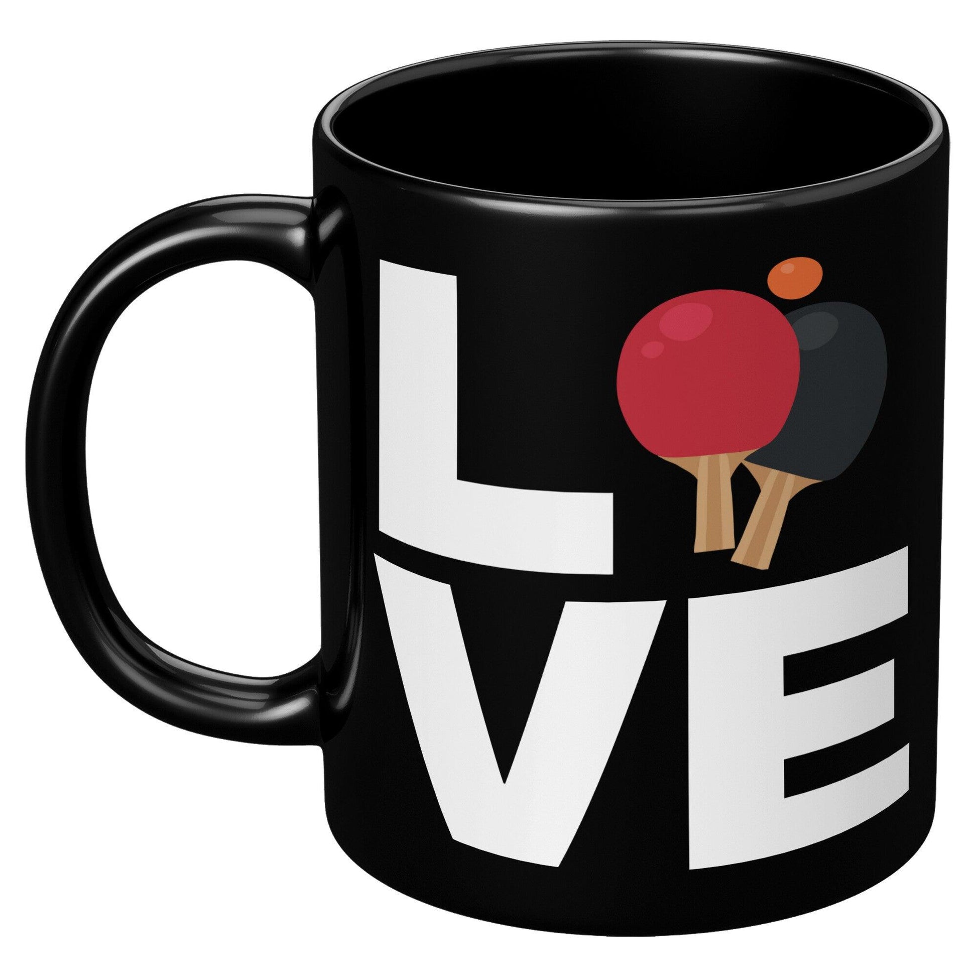 Love Table Tennis Black Mug - TheGivenGet