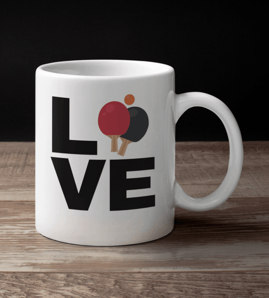 Love Table Tennis White Mug - TheGivenGet