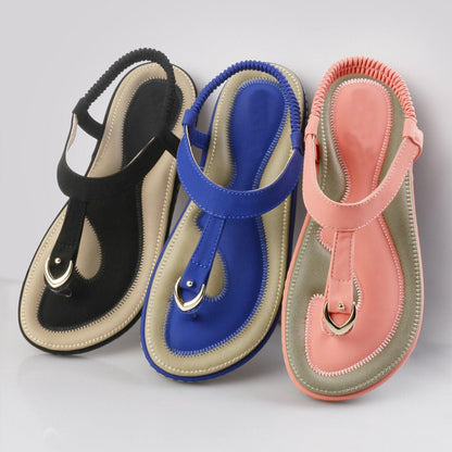 Low-Wedge Orthopedic Elastic Band Strap Flip Flops Sandal - TheGivenGet