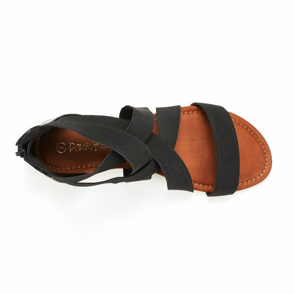 Open Toe Flat Sandals, Flexible Summer Gladiator Shoes for Women
