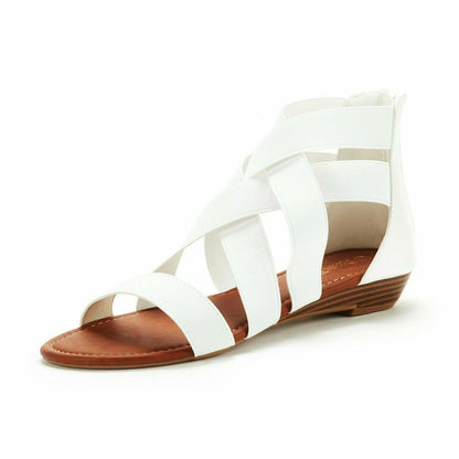 Open Toe Flat Sandals, Flexible Summer Gladiator Shoes for Women - TheGivenGet