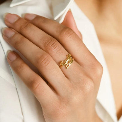 Personalized Double Name Ring - TheGivenGet