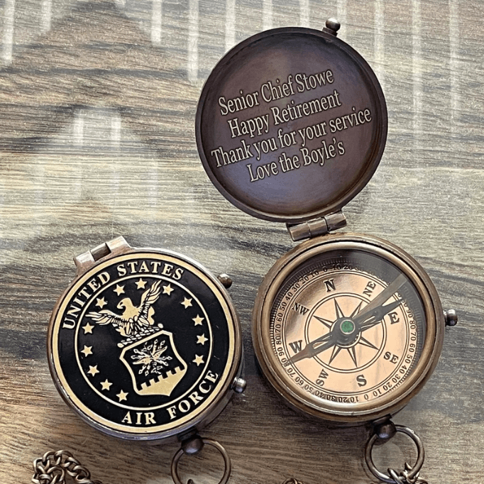 Personalized Engraved Air Force Compass - TheGivenGet