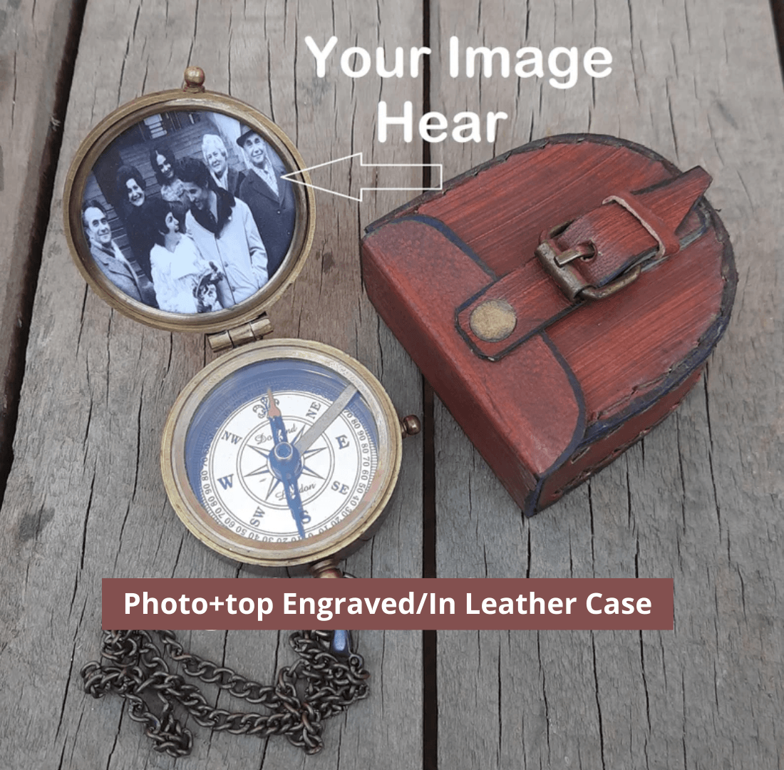Personalized Engraved Photo Compass - TheGivenGet