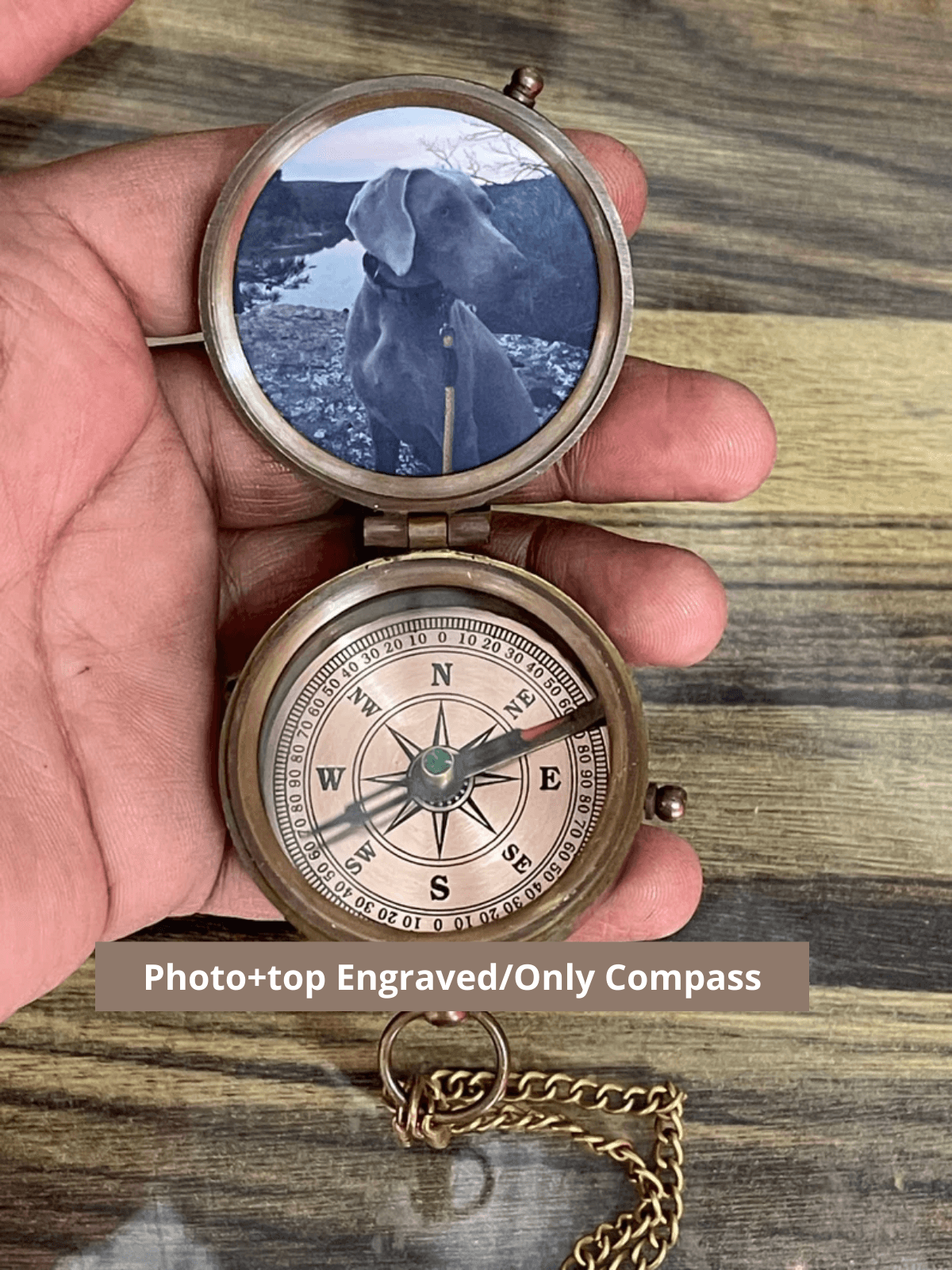 Personalized Engraved Photo Compass - TheGivenGet