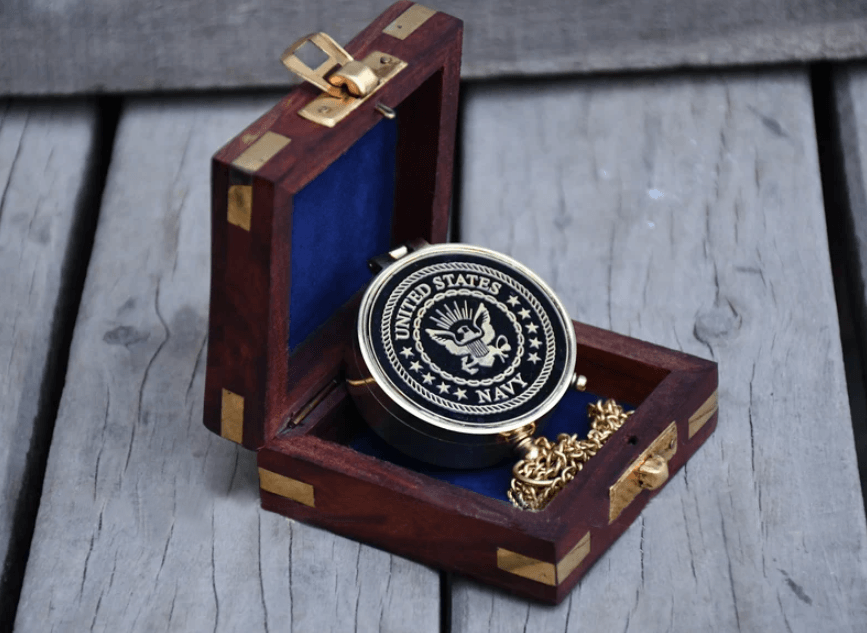Personalized Engraved US Navy Compass - TheGivenGet