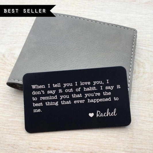 Personalized Laser Engraved Insert Wallet Card - TheGivenGet