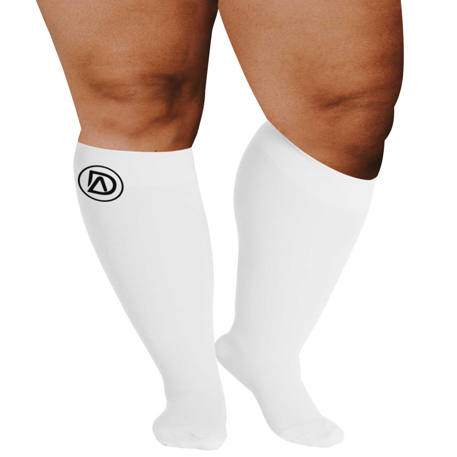 Plus Size Compression Socks Women Men Wide Calf Compression - Temu Canada