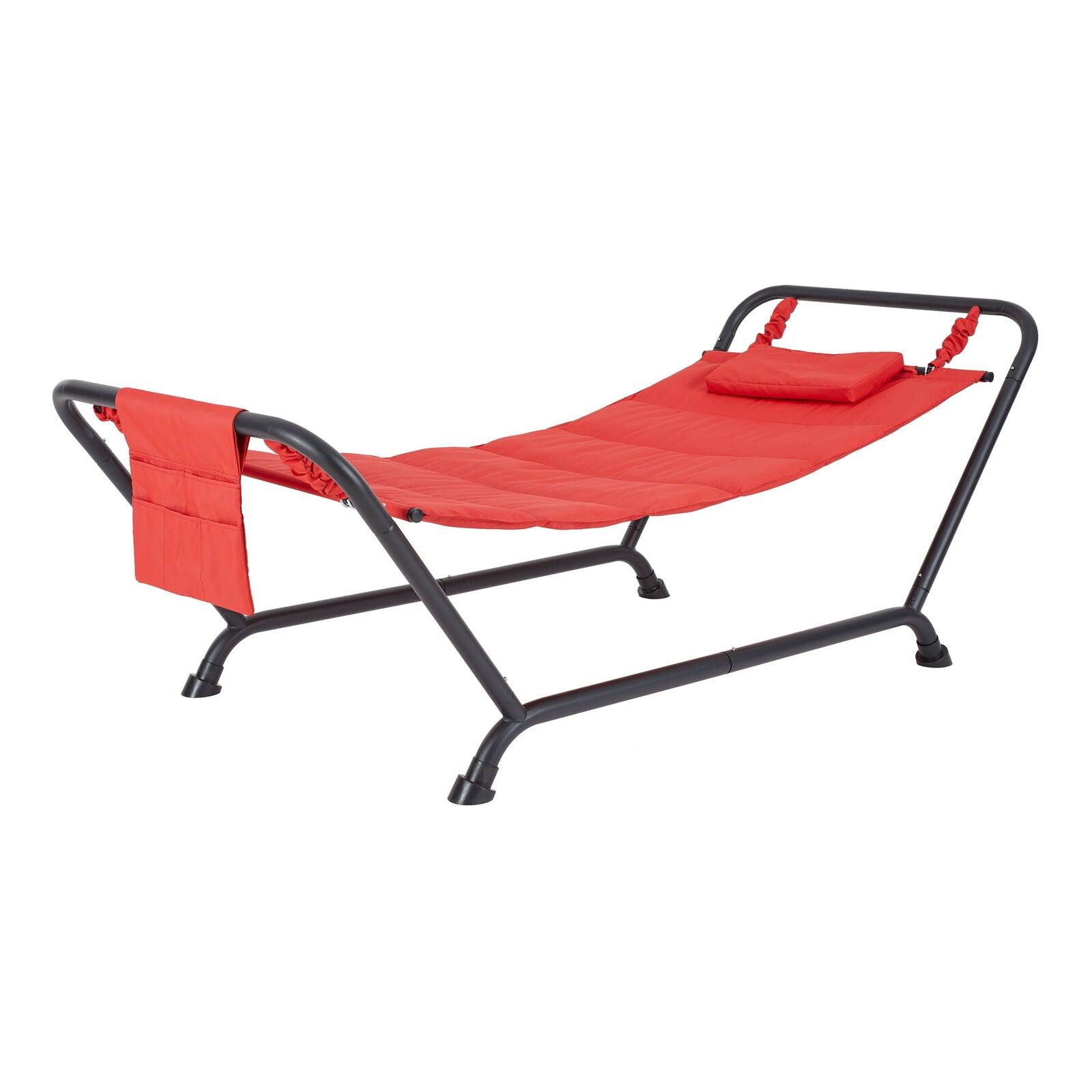 Polyester Hammock with Stand and Pillow for Outdoor - TheGivenGet