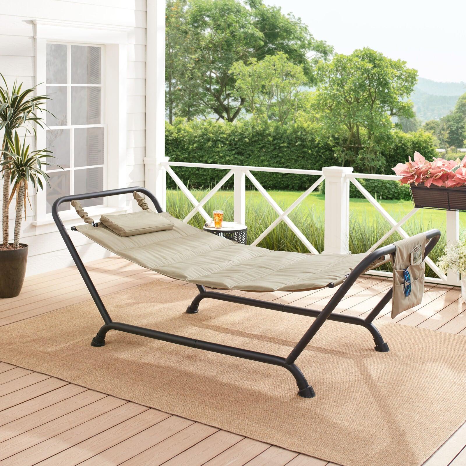 Polyester Hammock with Stand and Pillow for Outdoor - TheGivenGet