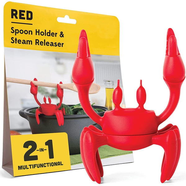 I love this little crab spoon holder / lid propper. He spins around an