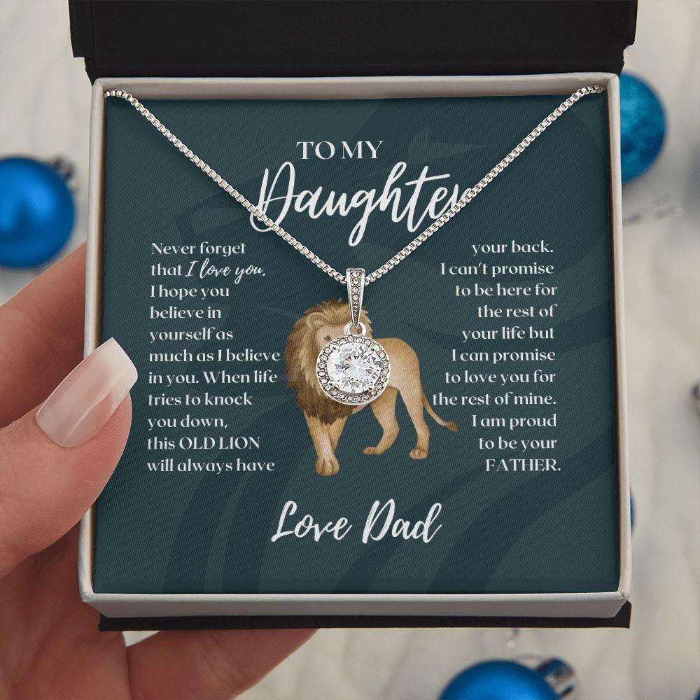 To My Daughter Love Dad Eternal Hope Crystal Necklace - TheGivenGet