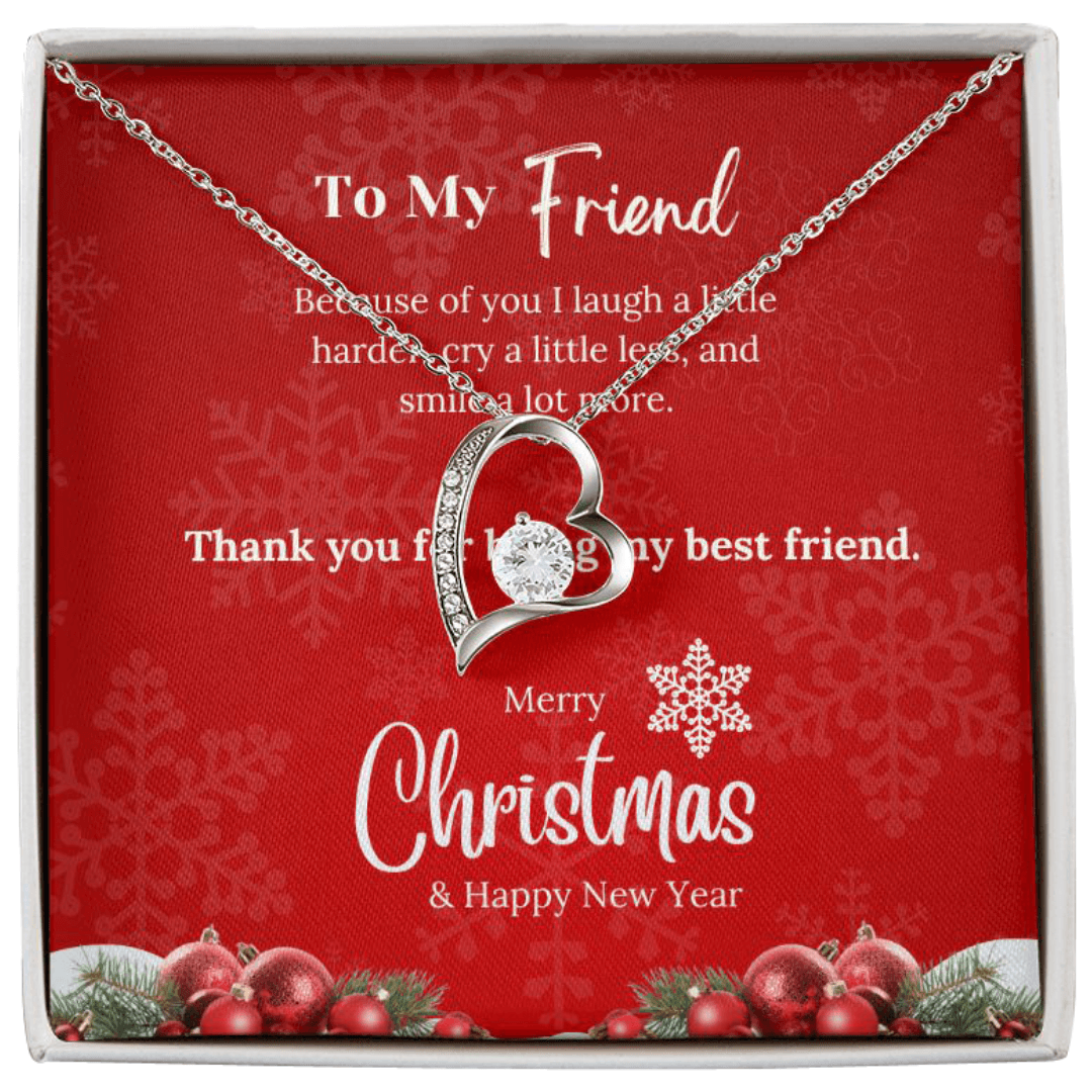 To My Friend Merry Christmas! Forever Love Necklace - TheGivenGet