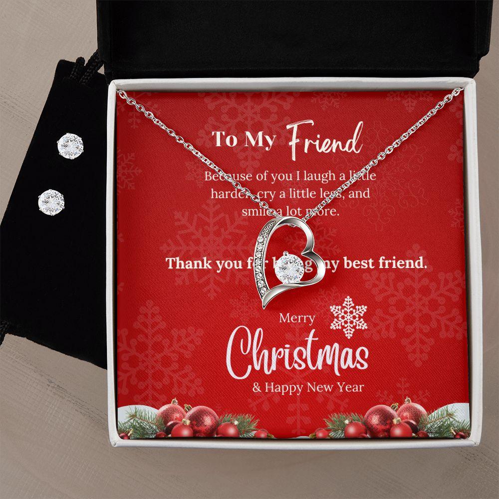 To My Friend Merry Christmas! Forever Love Necklace - TheGivenGet