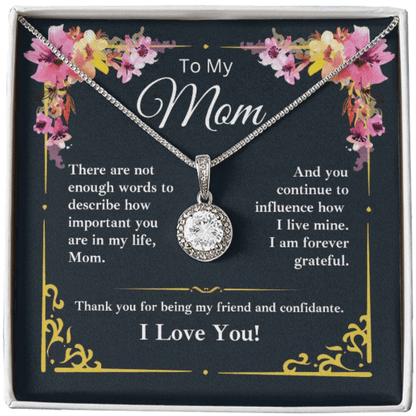 To My Mom, I Love You Eternal Hope Necklace and Earring Set - TheGivenGet