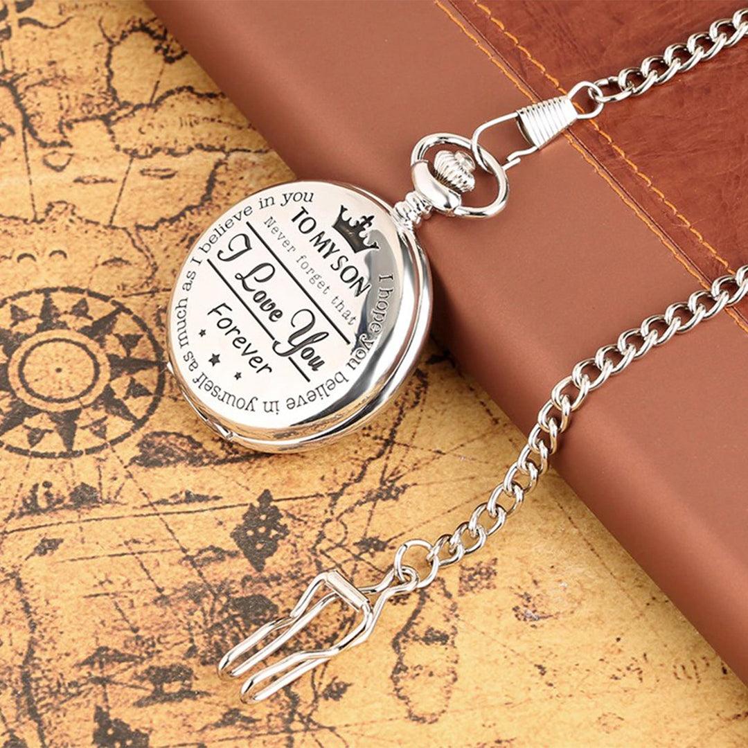 To My Son Quartz Pocket Watch - TheGivenGet