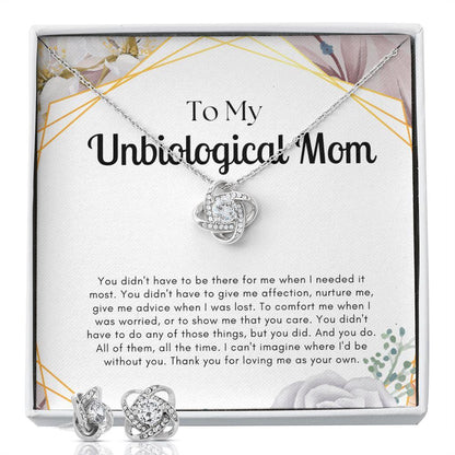 To My Unbiological Mom Love Knot Necklace - TheGivenGet