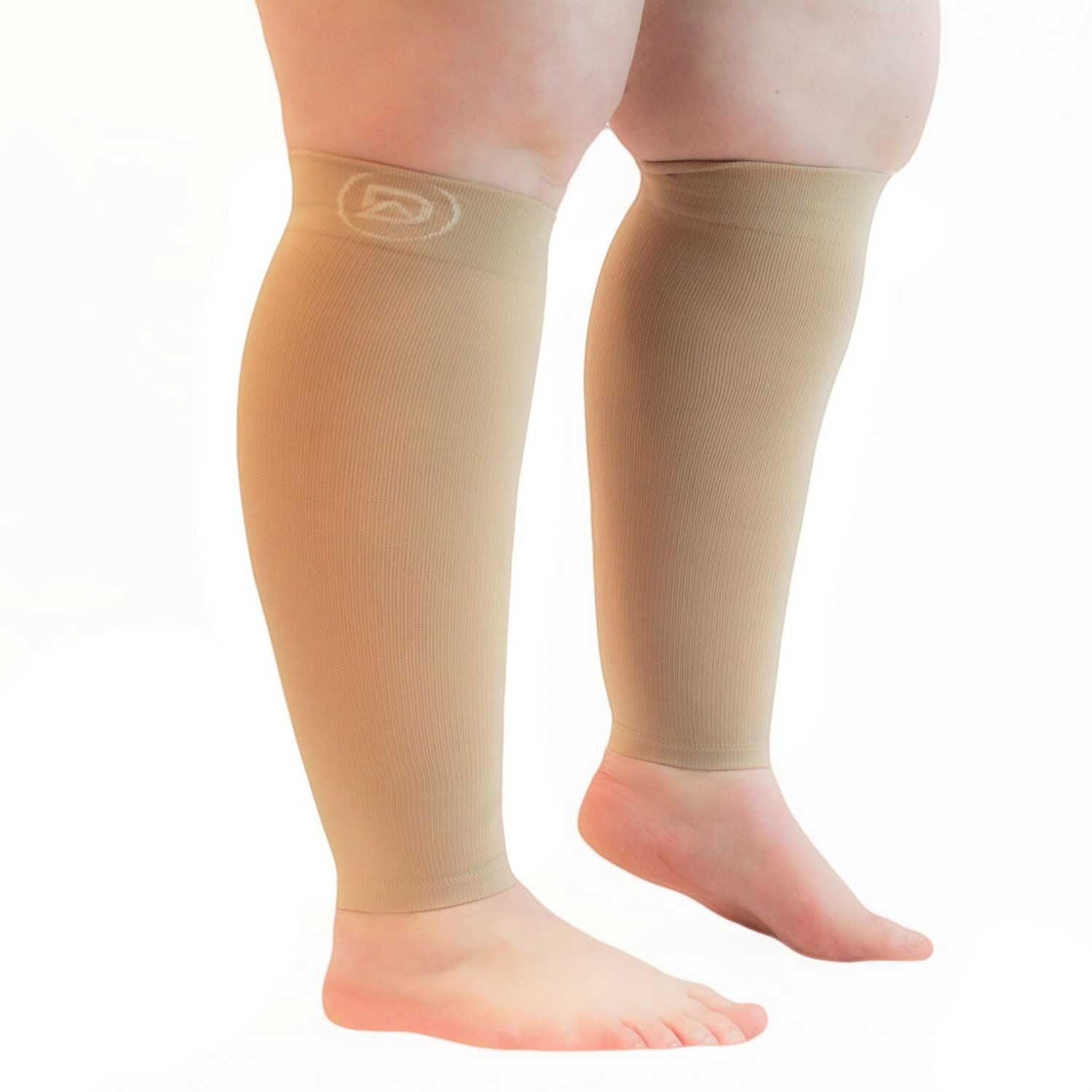 1 pair) plus size compression socks wide calf 20-30 mmHg for women and men  - SAMA DILIGENCE