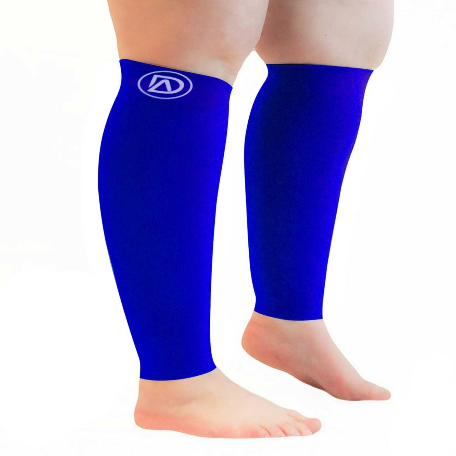 Unique Bargains 1 Pair Calf Compression Sleeve Leg Compression Socks Sore  Muscles Polyester White Xl Size : Target