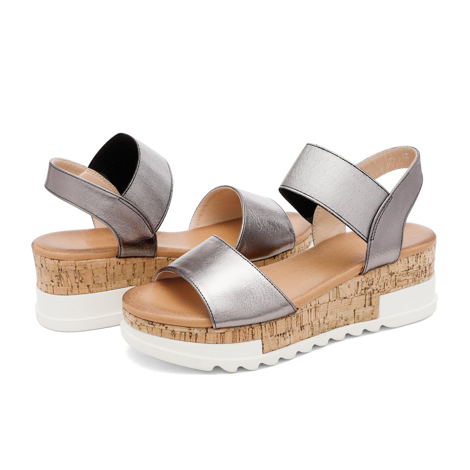 Women's Ankle Strap Open Toe Casual Platform Wedge Sandals - TheGivenGet