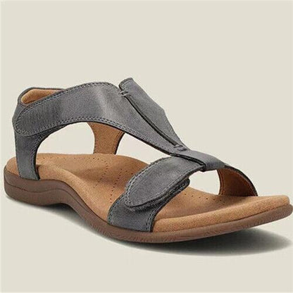 Women's Toe Ankle Strap Wide Flat Sandals - TheGivenGet