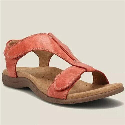 Women's Toe Ankle Strap Wide Flat Sandals